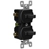ENERLITES Duplex Double Toggle Light Switch, Single Pole, Side Wiring,