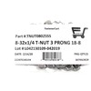 T-NUT Stainless Steel 8-32x1/4 3 Prong Tee Nuts (#8-32 Thread