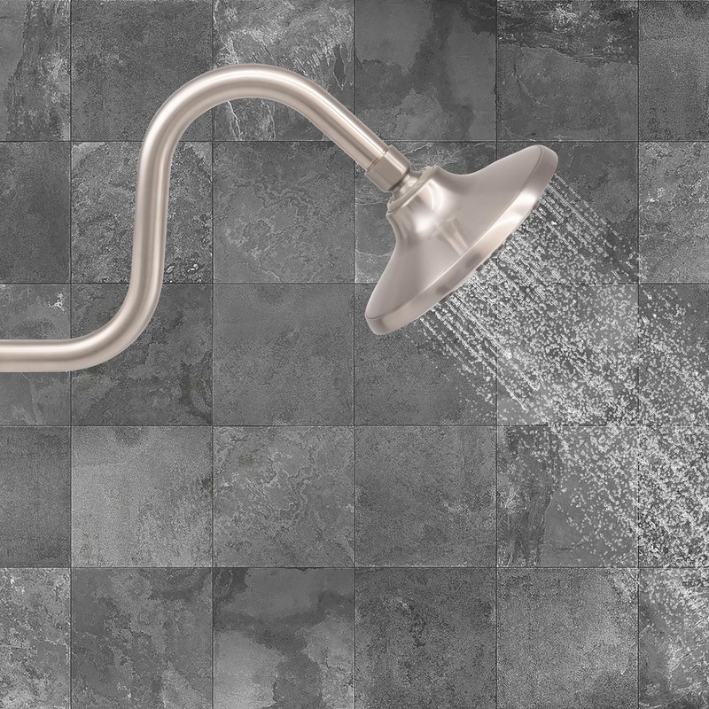Westbrass 1/2" IPS x 8" S-Shaped Shower Arm and Flange,