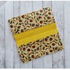 Checkbook Cover - Sunflower Fabric Check Case - Billfold Wallet