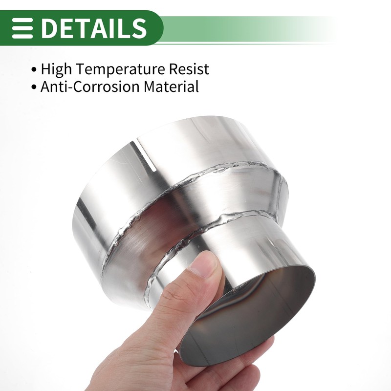 X AUTOHAUX 3.5"OD to 5"OD Mandrel Exhaust Bend Elbow Concentric