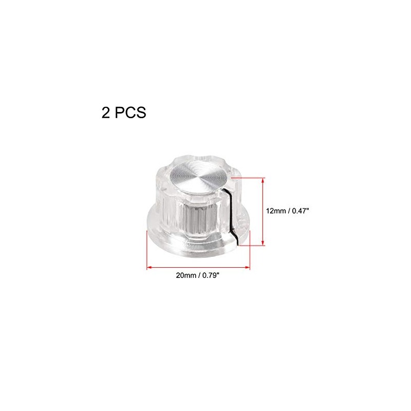 uxcell 2pcs 6.4mm Shaft Hole Potentiometer Volume Control Rotary Knobs