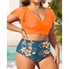 Daci Plus Size Two Piece Swimsuits - High Waisted Bikini