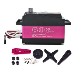 DS5160 132.3 lbs (60 kg) Large Digital Servo, Compatible with 6-8.4 V High Voltage, Waterproof, Stainless Gear, Large Torque, High Speed for 1/5 RC Car (Redcat, HPI, Baja, etc.) Robots
