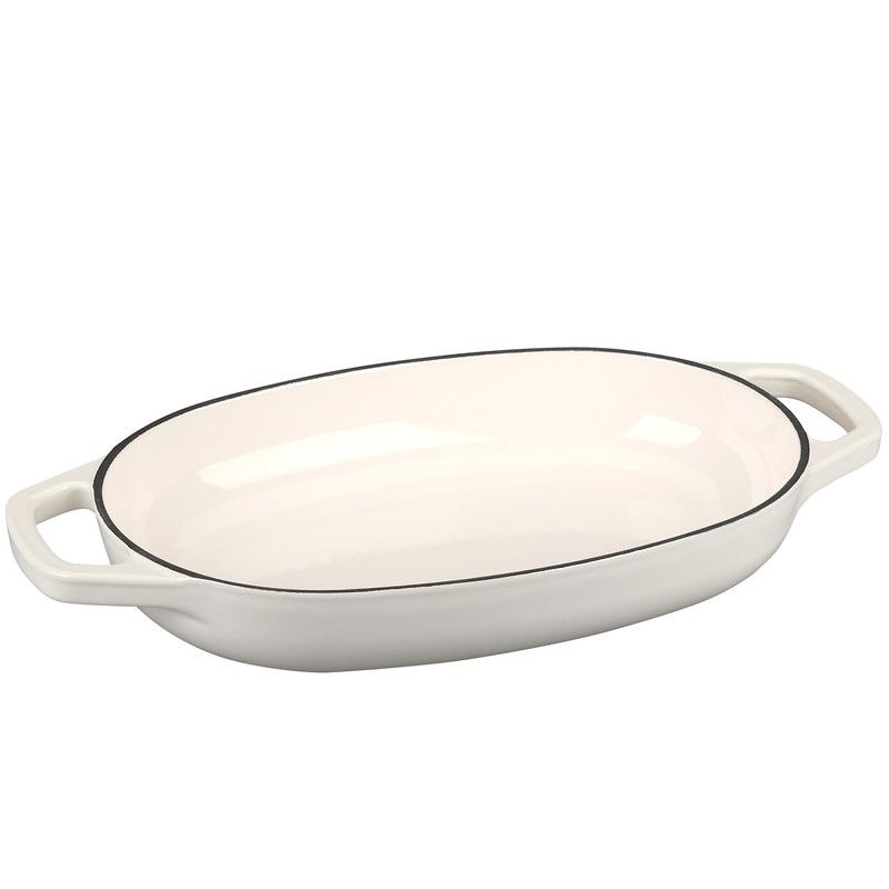 EDGING CASTING Enameled Cast Iron Oval Dutch Oven Pot with