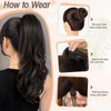 Nexyshe Drawstring Ponytail Extension, 20 Inch Wavy High Layered Ponytail