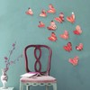 SING F LTD 48Pcs Rose Gold Silver Tone Butterfly Wall