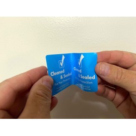 Tamper Seals - Cleaned & Sealed Labels with Slits | 51 mm x 102 mm 2 x 4" Inches Wide | 500 Pack