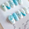 Summer flow.Lump wave sea beach unique emotional nail - long