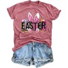 Happy Easter Cute Women's Cotton Sleeveless T-Shirts with Easter Bunny