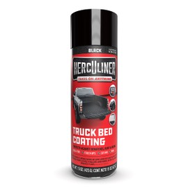 Herculiner Aerosol Spray Truck Bed Liner, 15 Ounce Spray Can, Black, Textured, Suitable For All Truck Beds, 6-7 sq ft Coverage