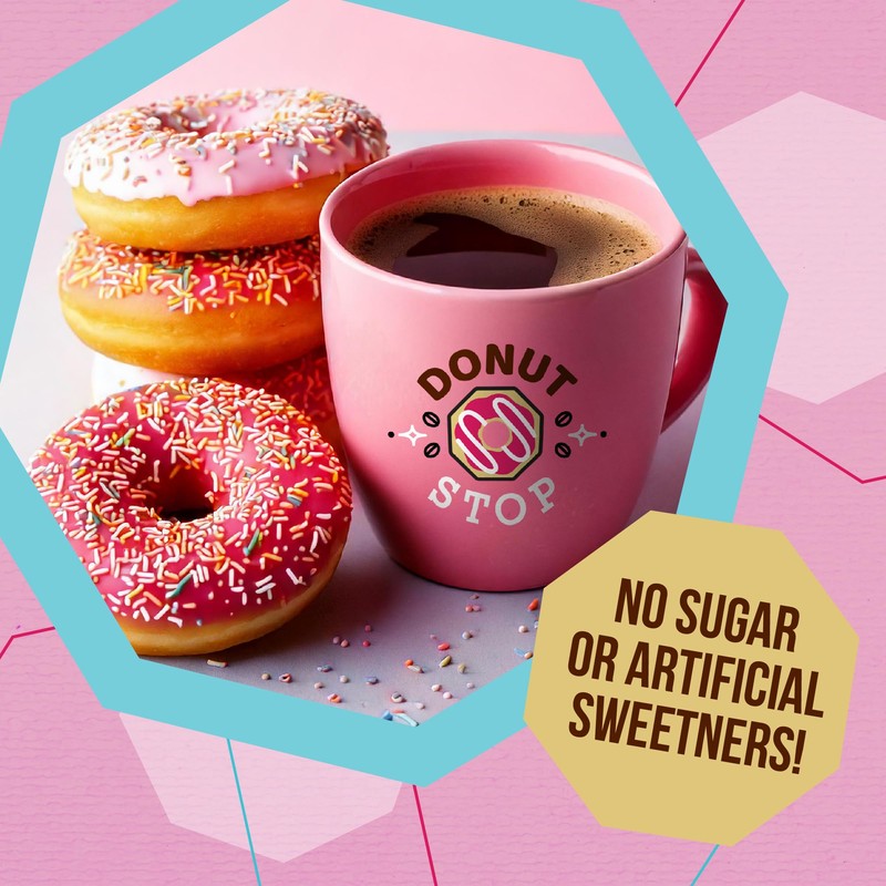 Donut Stop Flavored Coffee Pods, Compatible with 2.0 K-Cup Brewers,