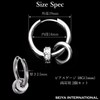 SEIYA INTERNATIONAL Men's Hoop Earrings, 2 Rings, Ring Earrings, Set