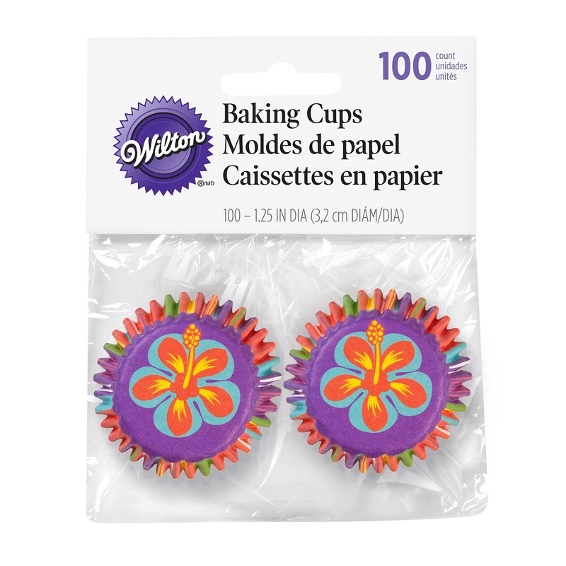 Wilton tazas de hornear, Mini, verano hibisco, 100-Pack