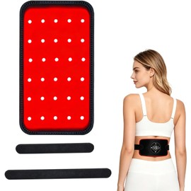Almohadilla de luz roja para cuerpo, 60 unidades LED de 660 nm de luz roja y 30 dispositivos de luz infrarroja cercanos a 850 nm, 6 modos, 19 niveles de intensidad, adecuado para aliviar