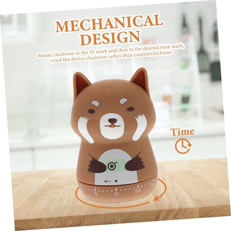 ABOOFAN Animal Shape Mechanical Timer Practical Countdown Timer for Cooking