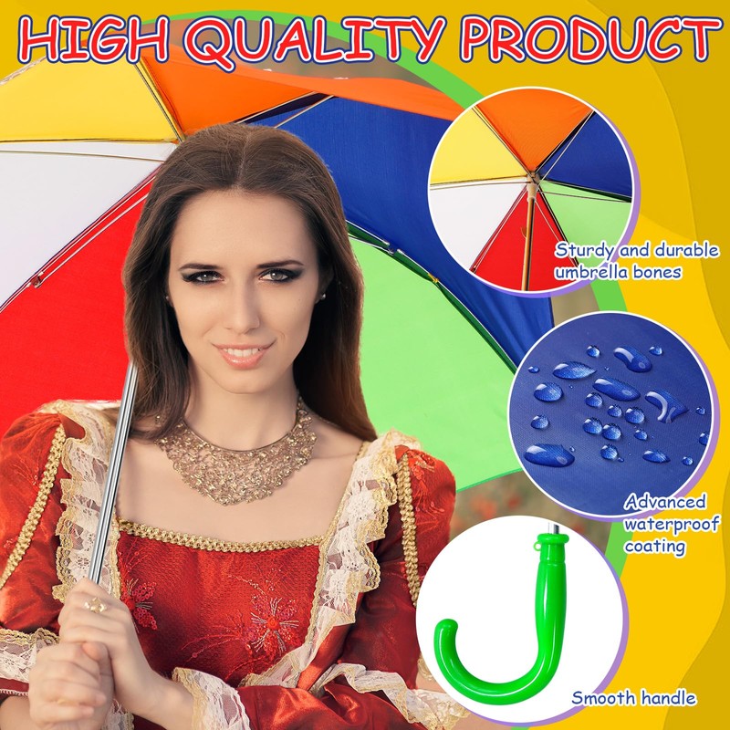 Hillban 12 Pcs Umbrella DIY Second Line Umbrella Parasol for