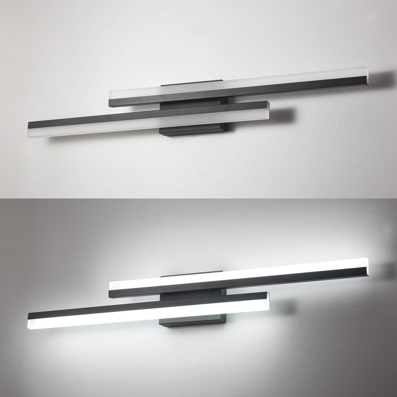 PRESDE Black Bathroom Light Fixtures Over Mirror 32inch LED Vanity