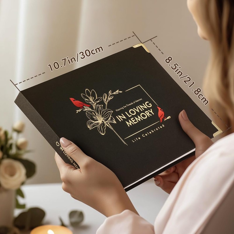 molekaus Cardinals Funeral Guest Book for Memorial Service Set