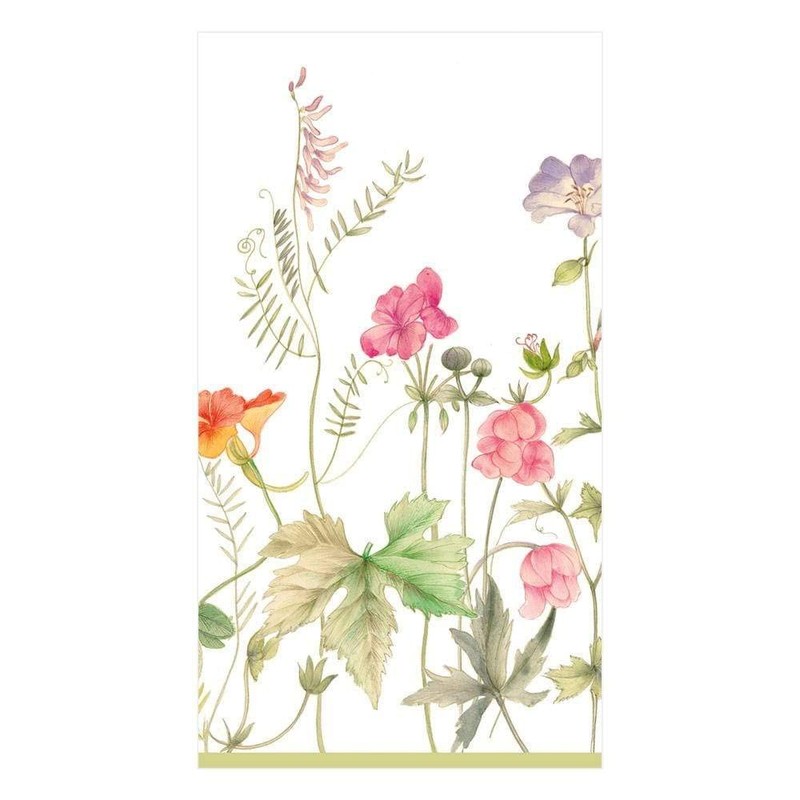Caspari French Floral Paper Guest Towel Napkins - 60 Count