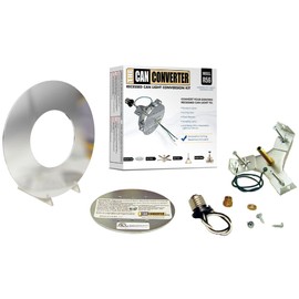 The Can Converter - R56, Recessed Can Light Conversion Kit, for Ceiling Light Fixture, Pendant Light, Hanging Light, Ceiling Fan, with 7’¾ Inch Flat, Steel, Ceiling Medallion, Polished Chrome