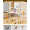 Small Standing Desk Adjustable Height, Mobile Stand Up Desk with