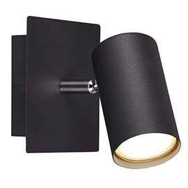Trio Leuchten Marley wall spotlight, 802400132, metal, matt black, 1-bulb wall spotlight, excl. 1 x GU10