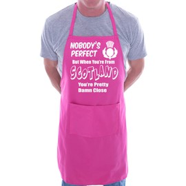 Scotland Scottish Perfect BBQ Cooking Funny Novelty Apron Pink
