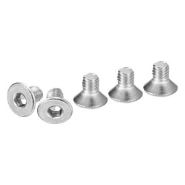 DTGN M3-0.5 x 5mm Flat Head Socket Cap Screws, 50 Pack 304 Stainless Steel Hex Socket Flat Head Screws, Full Thread, Countersunk Bolts