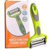 3-in-1 Multifunction Peeler with Rotatable Blades Stainless Steel Ergonomic Handle