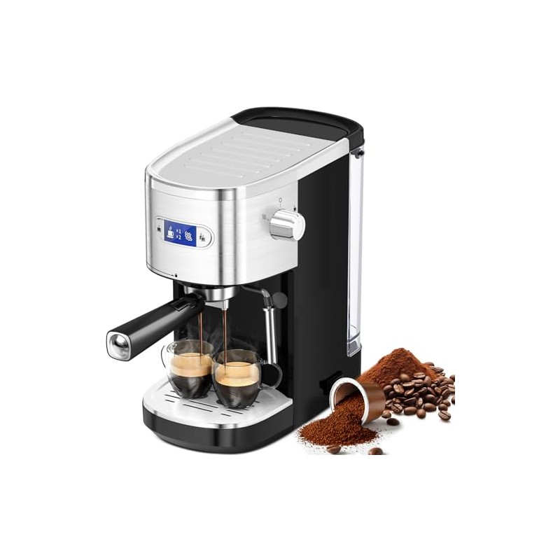 Electactic 20 Bar Espresso Machine, Professional Stainless Steel Coffee Maker