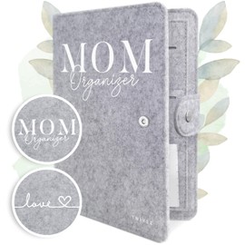 TWIVEE - Felt Maternity Log Cover - Organiser with Magnetic Closure - Mother-Child Passport - German Maternity Log - Protective Cover with Notepad