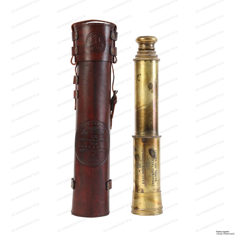 US HANDICRAFTS Handmade Vintage Brass Telescope | East India Company