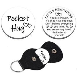 Pocket Hug Token Gifts Inspirational Gifts for Women Little Reminders Keychain Birthday Gifts Christmas Stocking Stuffers Gifts Cheer Up Gifts Positive Gifts Mental Health Gifts for Family Friends