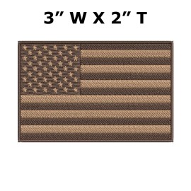 Superheroes Gear AMERICAN FLAG EMBROIDERED PATCH iron-on US DESERT TAN SUBDUED SHOULDER USA new