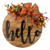 FALL WELCOME Wreath for Front Door Round Hanger Hello with