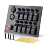 10 Gang Marine Rocker Switch Panel, Boat Toggle Switches Panel