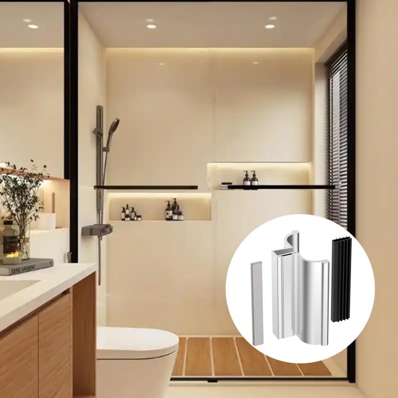 3Inch Aluminum Alloy Frameless Shower Door Handle, U Channel Door