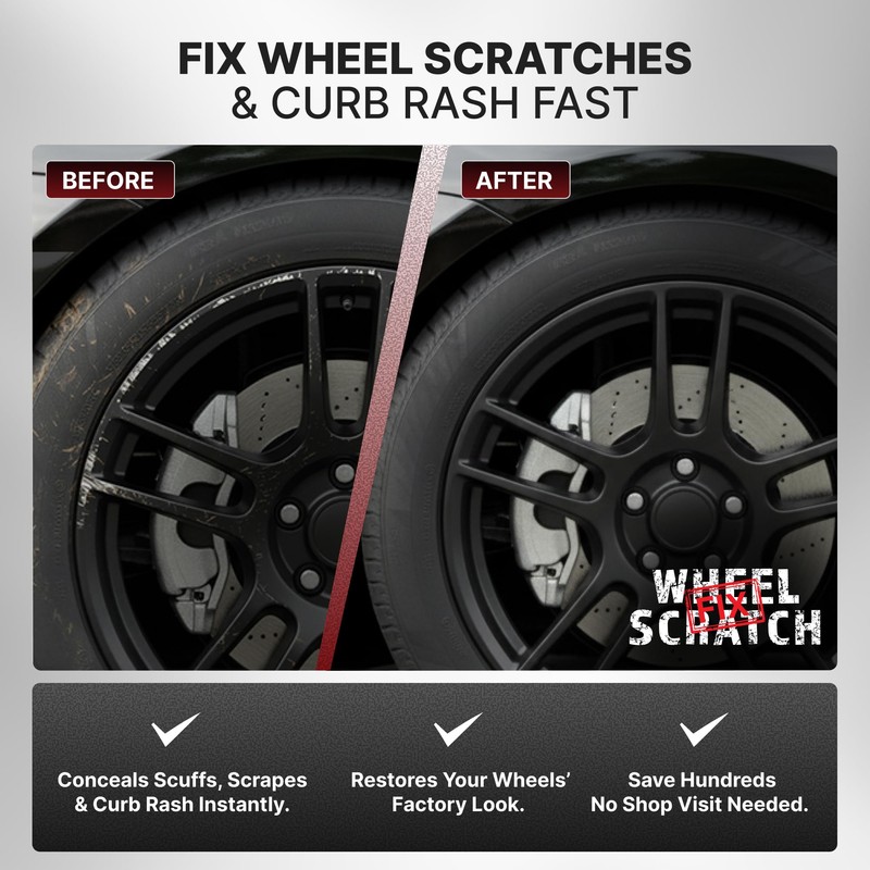 Wheel Scratch Fix® Matte Black Rim Touch Up Paint, Wheel