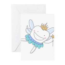 CafePress Tooth Fairy Greeting Card (20-pack), Note Card with Blank Inside, Birthday Card Glossy