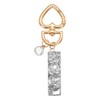 PATIKIL Alphabet Initial Letter Keychain, Cute Heart Crystal Keychains Car