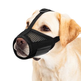 Coppthinktu Mesh Muzzle for Small Medium Large Sized Dogs, Breathable Dog Mouth Guard Muzzle to Prevent Biting Barking, Adjustable Muzzle for Dogs Mouth Cover Allows Panting Drinking