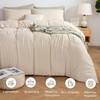 MILDLY Muslin Duvet Cover Set 100% Washed Cotton Double-Layer Breathable