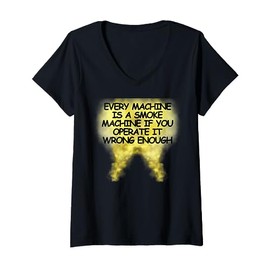 Every Machine Is A Smoke Machine - Yellow smoke V-Neck T-Shirt