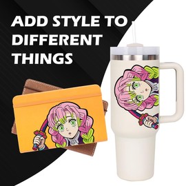 Demon Slayer: Kimetsu no Yaiba Characters Peeker Stickers for Cars Laptop Skateboard Wall Decor UV Resistant (Mitsuri)