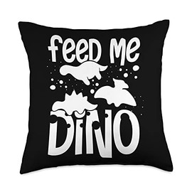 Dino Chicken Nugget Dinosaur Nugs Veggie Funny Throw Pillow, 18x18, Multicolor