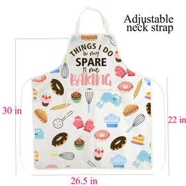 Bakers Apron with Pockets Baking Gifts for Baker Things I Do In My Spare Time Baking Cooking Kitchen Apron Funny Baking Apron