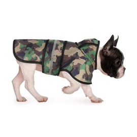 HDE Dog Raincoat Hooded Slicker Poncho for Small to X-Large Dogs and Puppies Camo - M
