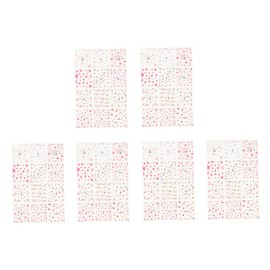 Vaguelly 6 Sheets DIY Flowers Nail Art Stickers Charming Floral Decals for Creative Nail Decorations for Women for DIY Crafts and Professional Designs
