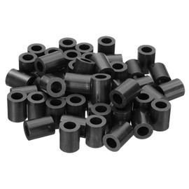 PATIKIL 120Pcs M8 ABS Spacers 5/16" ID x 9/16" OD x 23/32" L Plastic Round Spacer Washers Black Standoff Nut Unthreaded for M8 or 5/16 inch Screws Bolts Electrical Outlet